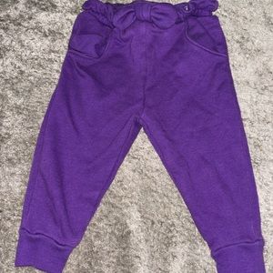 Little girl sweatpants purple